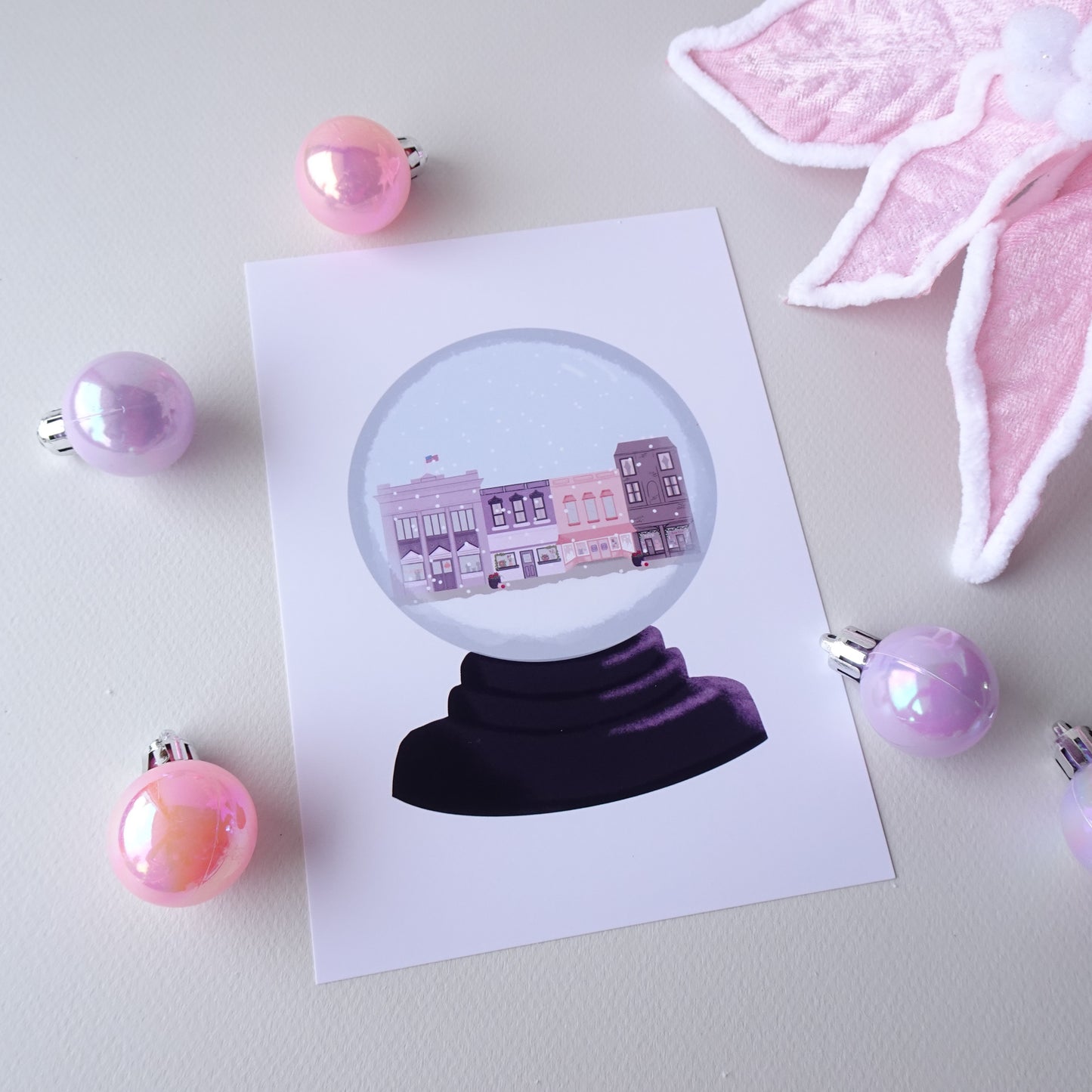 Storefront Snow Globe Print