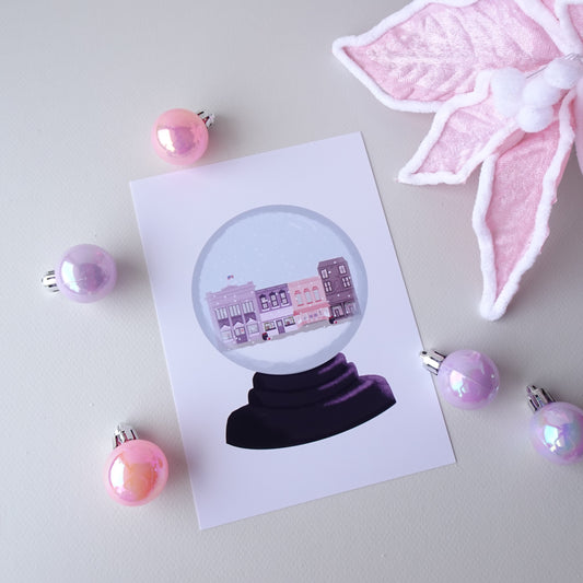 Storefront Snow Globe Print