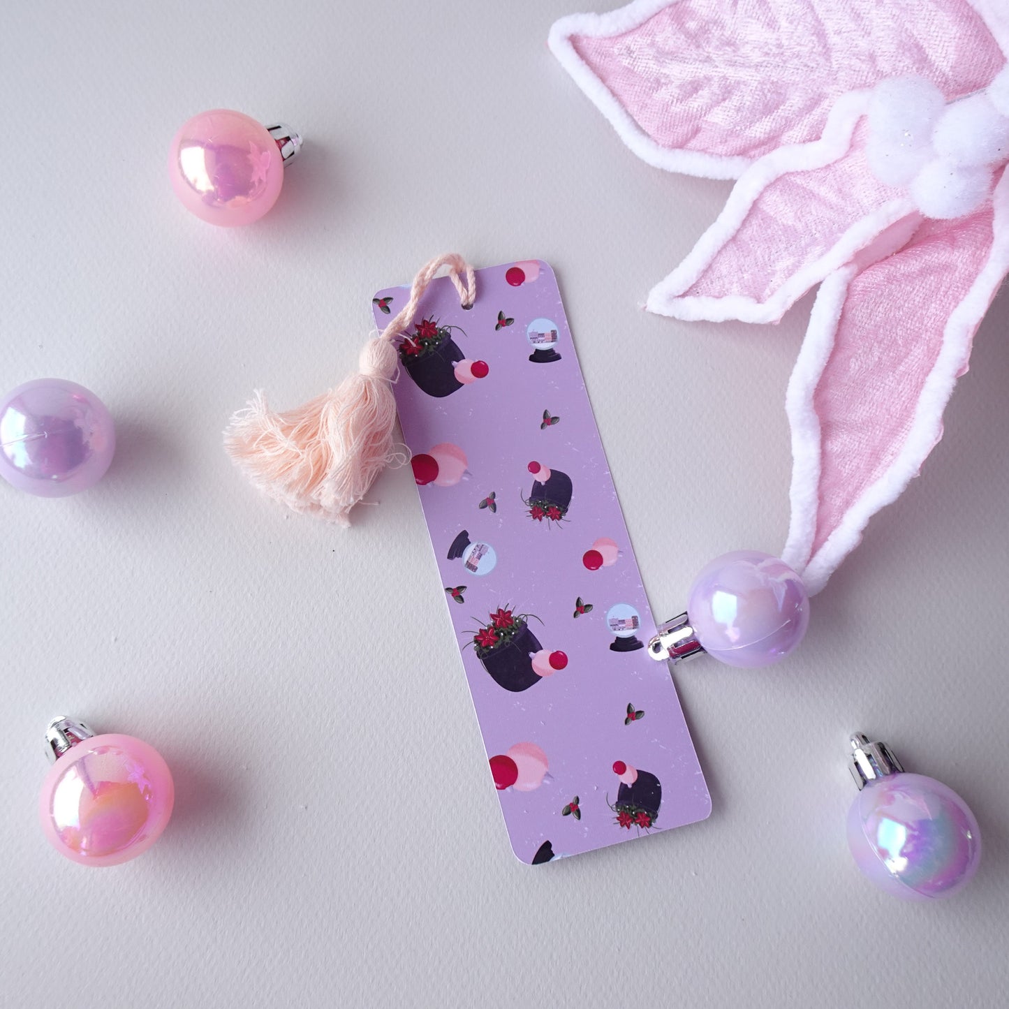 Storefront Snow Globe Bookmark with Tassle